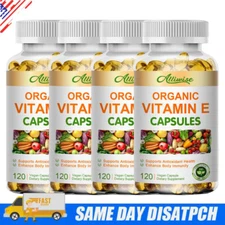 1~4X Vitamin E 180 IU 120 Capsules - Supports Skin, Hair, Immune and Eye Health