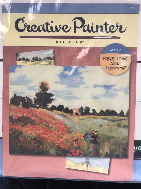 New! Poppy field Argenteuil Creative step by step acrylic paint kit