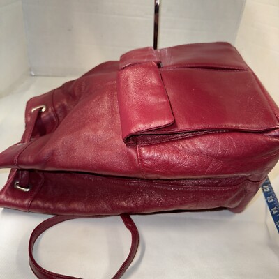 Wilsons Studio Pelle Burgundy Soft Leather Backpack | eBay