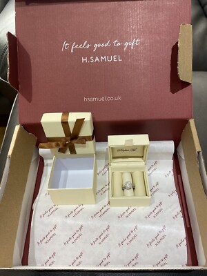 H Samuel 9ct Yellow Gold Carat Diamond Wedding ring BRIDAL