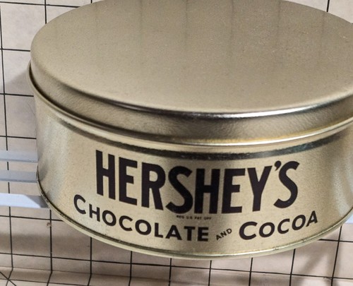 Vintage Original Hershey's Chocolate & Cocoa Large Round Tin Gold Kitchencore - Bild 2 von 5