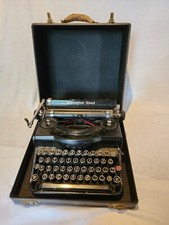 VINTAGE REMINGTON RAND MANUAL PORTABLE TYPEWRITER & CASE ANTIQUE thumbnail