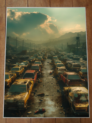 Dystopian Hellscape Destroyed Environment Poster 18x24in