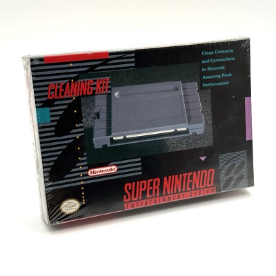Super Nintendo Cleaning Kit SNES Official New Factory Sealed Complete In Box