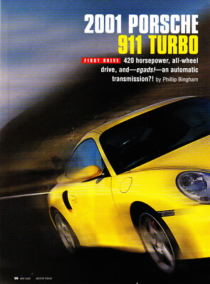 2001 Porsche 911 Turbo Road Test Technical Data Review Article