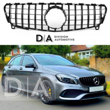 FOR MERCEDES A CLASS W176 FACELIFT PANAMERICANA GT GRILLE GLOSS BLACK 15-18