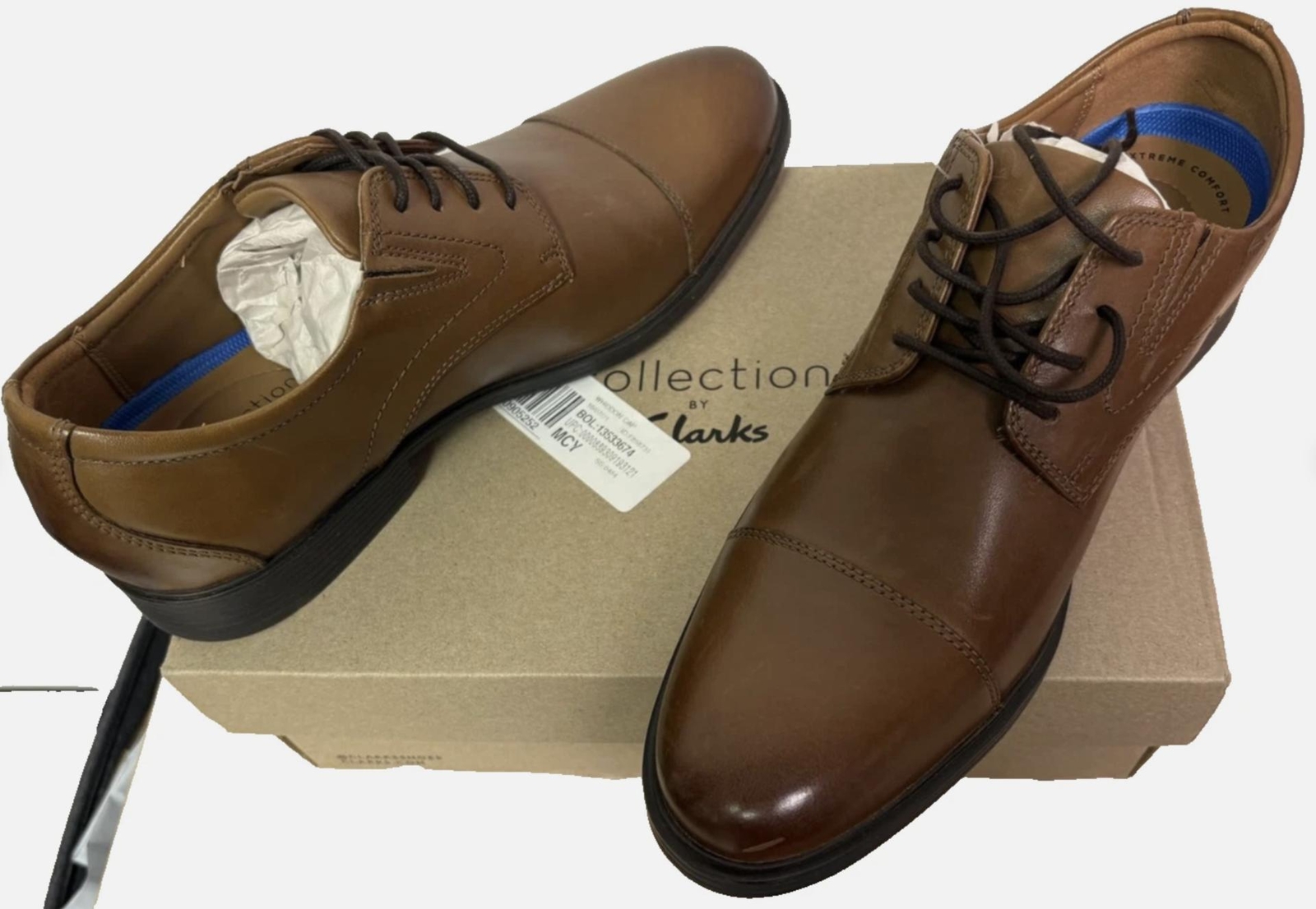 SAOLA Oxford Clarks uomo Whiddon punta a cappuccio 8M