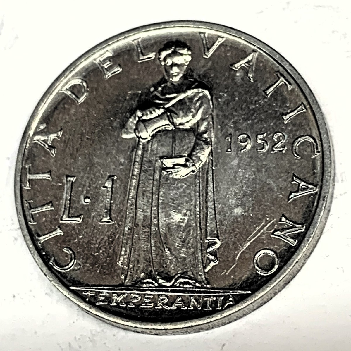 C6001 VATICAN CITY COIN, ONE LIRA 1952 Unc. | eBay