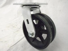 6" x 2" Swivel Caster 7/8" V-Groove Iron Steel Wheel 1000 lbs