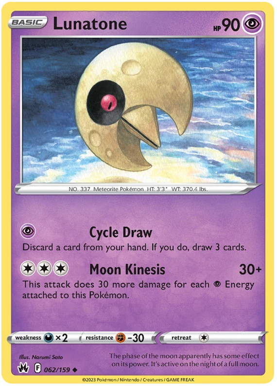 Lunatone Pokémon TCG Cards for sale | eBay