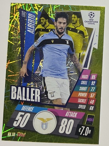 #BA16 LUIS ALBERTO 2021 Topps Match Attax Extra Baller SS Lazio