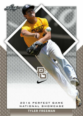 TYLER FREEMAN 2016 LEAF ''PERFECT GAME'' SHOWCASE NIKE ALL-AMERICAN ROOKIE CARD!