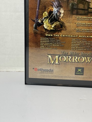 The Elder Scrolls III 3 Morrowind PC Xbox 2002 Vintage Promo Ad Art Print Framed - Picture 3 of 5