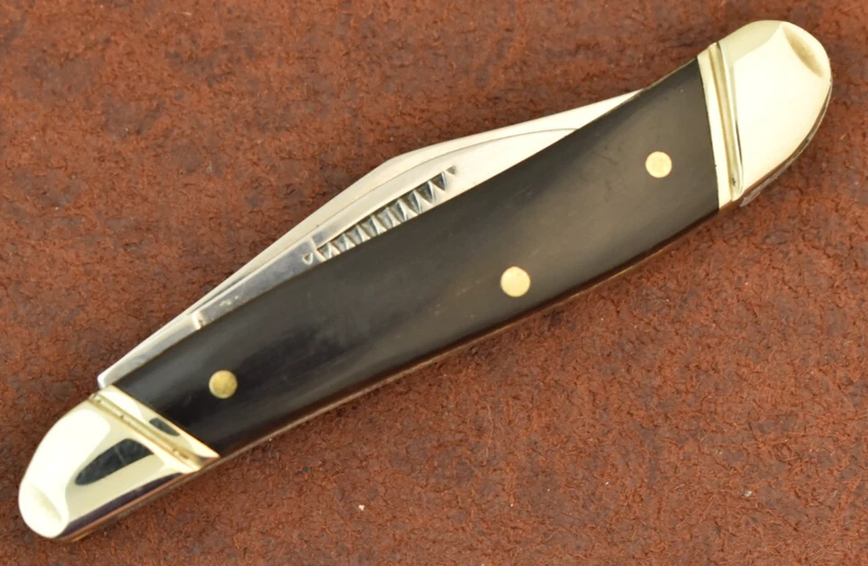 CUCHILLO BULLDOG BRAND INTERNATIONAL BLUACK CUERNO DE BÚFALO GENUINO CACAHUETE (21812) Foto 2 de 4