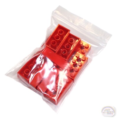 赤コア 120個 LEGO Technic - 10 x Tech Brick - 2x4 - Red - New - (EV3, Robot