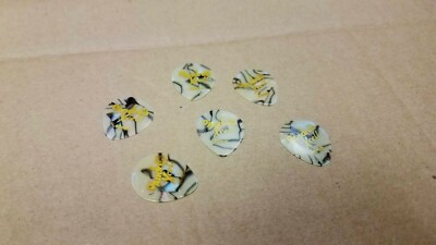 6 x Dandrea Guitar Picks Xcell round teardrop shape OOP 0.46mm  (#347shape)  