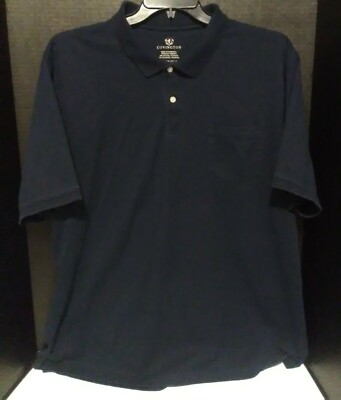 Short Sleeve Polo~Front Pocket~Navy | eBay