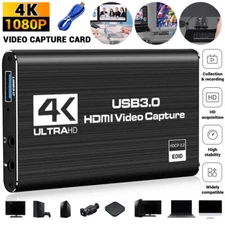 4K Audio Video Capture Card, USB 3.0 HDMI Video Capture Device Full HD Recording