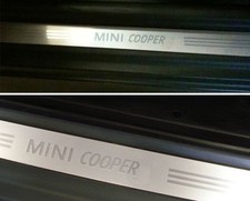 MINI NEW OEM R50 R52 R53 R56 LCI MINI COOPER DOOR ENTRY SILL STRIP PAIR 2 PCS