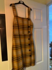 New Look yellow tartan dress size 8 worn once