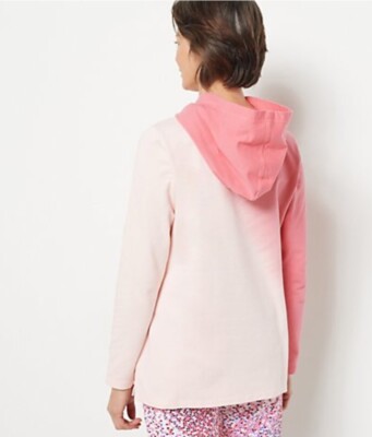 Sport Savvy Ombre Tie-Dye French Terry Hooded Tunic Sweatshirt Stone Medium  A476