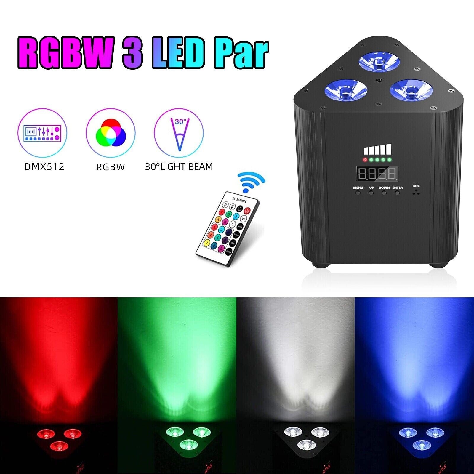 12 LED Akku LED Par Strahler 120W Partylicht RGB DMX