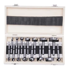 15PCS Professional Wood Forstner Drill Bit Set Metric 10-50mm High Carbon Steel