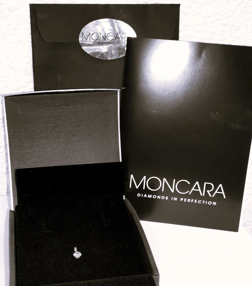 Weißgold Solitäranhänger  mit Brillant  0,15 ct Lupenrein Moncara mit Zertifikat - Bild 1 von 4