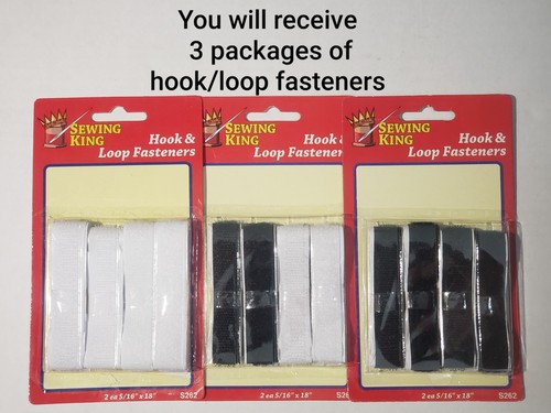 Sewing King Self Adhesive Hook and Loop Fasteners Tape ~ 3 pkgs. ~ 36 ...