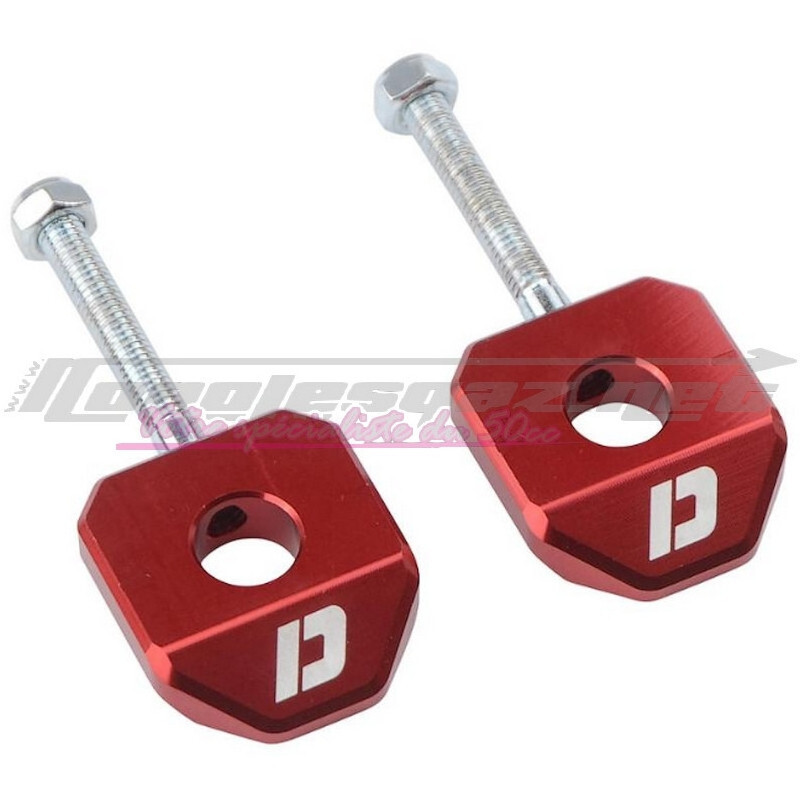 Tendeurs de chaine Doppler 15mm rouge pour un alignement de roue arriere precis