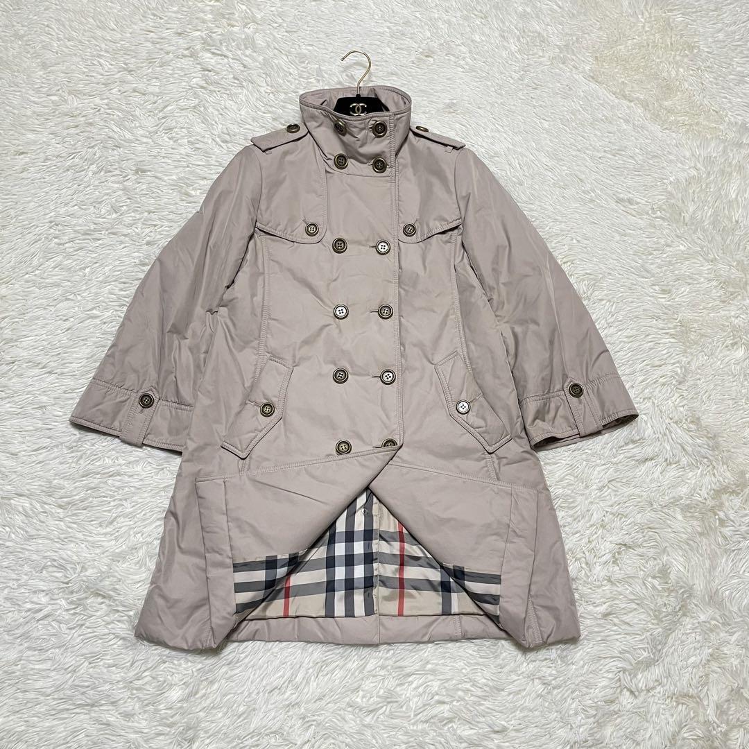 Burberry London Nova Check Trench Coat Size 40 Filled Used
