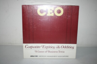 Vintage 1984 CEO Corporate Entities & Oddities A Game Of Business Trivia Amacom 