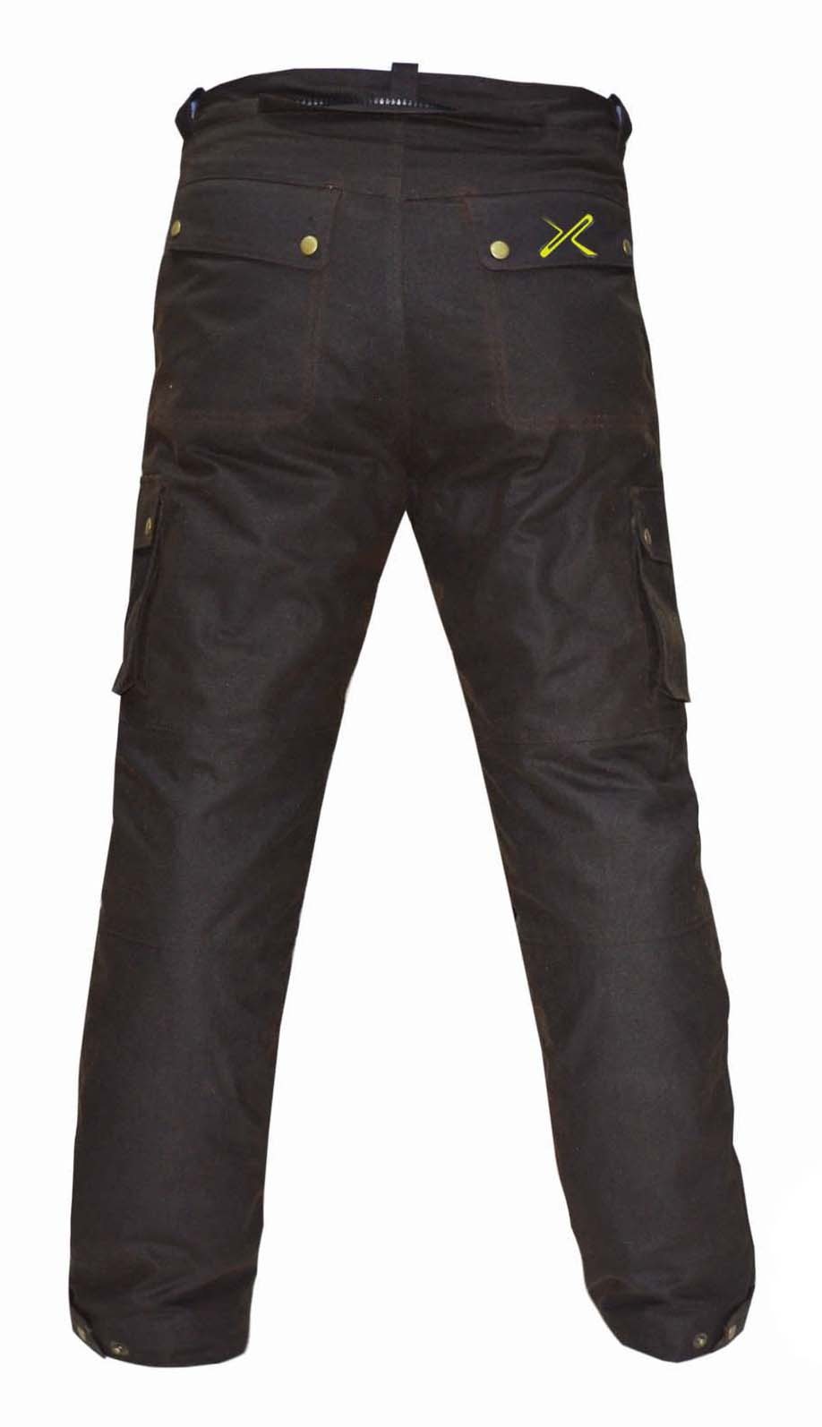 Motorcycle Armour Cotton Waxed Biker Lined Belted Coat Jacket Trouser