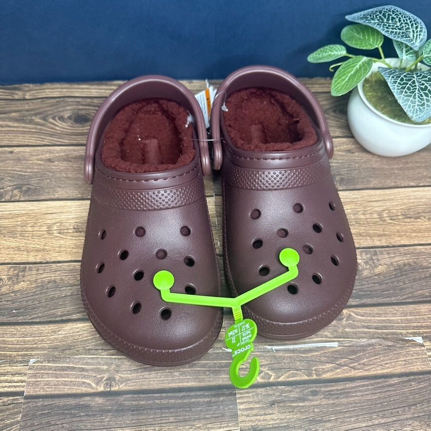 Crocs Unisex Classic Lined Clog - Dark Cherry Mens Size 11 Crocs Unisex Classic Lined Clog - Dark Cherry Mens Size 11