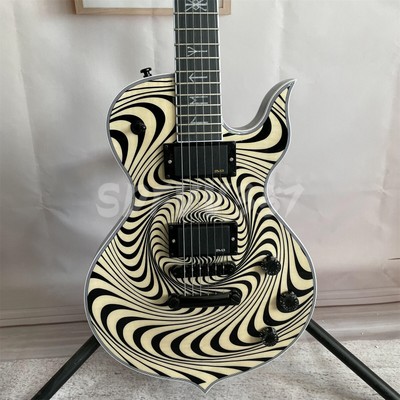 Factory Vortex Pattern Zakk Electric Guitar HH Pickups Maple Neck Mahogany Body