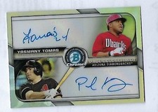 Paul Goldschmidt Yasmany Tomas Auto 2015 Bowman Chrome #d /25 Diamondbacks