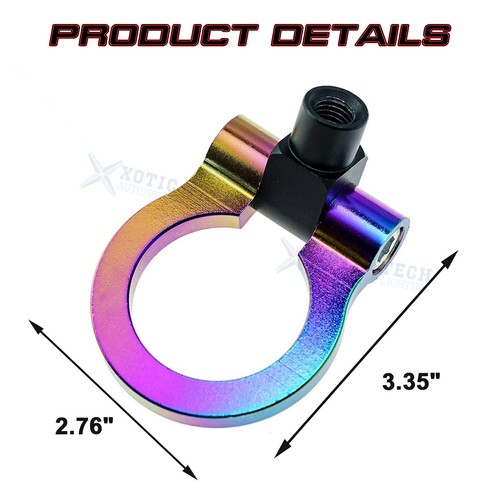NEO Chrome JDM Style Front Bumper Tow Hook For Nissan 370Z 350Z Infiniti Q50 Q60 - Picture 2 of 12