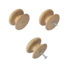OAK Furniture Knob/Handle 53mmØ (2") Drilled, Dowel Screw or Insert A53OVKA