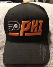 TRAVIS SANHEIM AUTOGRAPH SIGNED PHILADELPHIA FLYERS NHL HOCKEY HAT CAP READ DESC