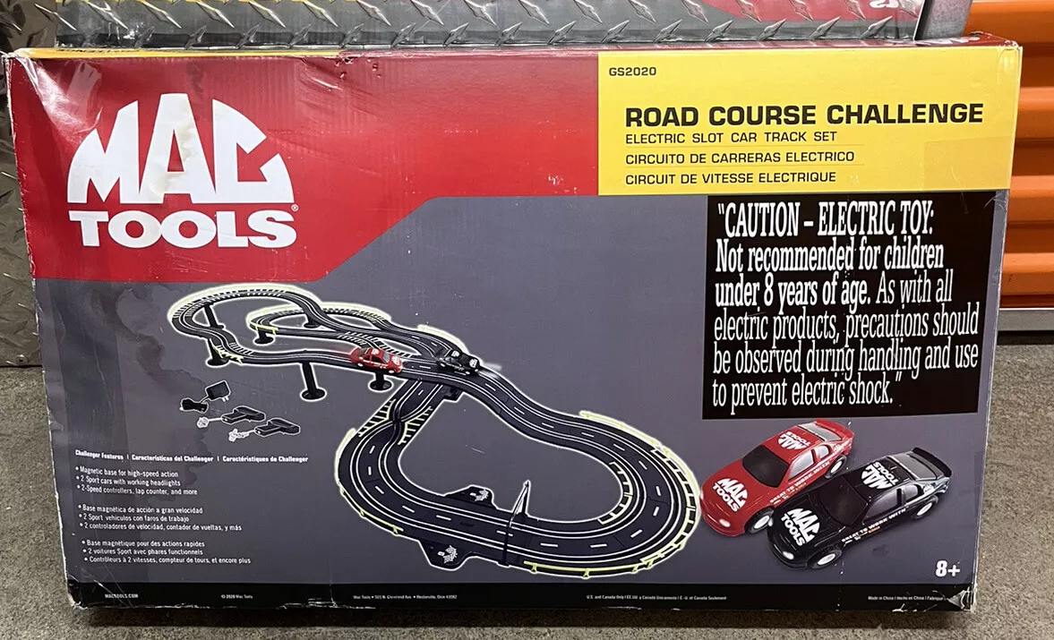 2020 Mac Tools Road Course Challenge Electric Slot Car Track Set New Open Box