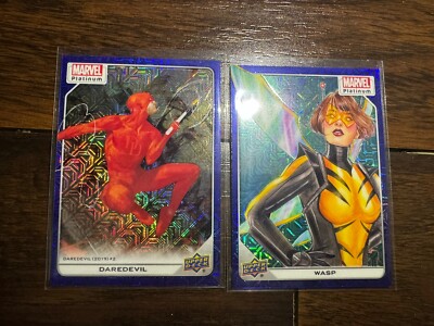 2023 Marvel Platinum Card Lot Blue Traxx/499 (2 Cards)