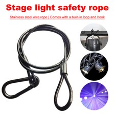 10PCS Stage Light Safety Cables 70cm, Stainless Steel Security Cable.Multi Use