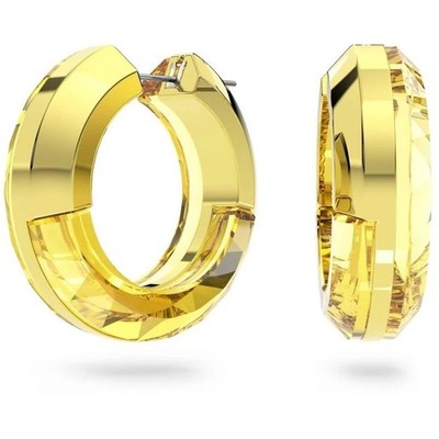 AUTHENTIC SWAROVSKI BRAND NEW Crystal Lucent Hoop Earrings Yellow 5633435