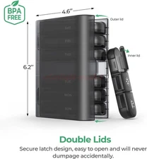 Weekly Pill Organizer 3 Times A Day Pill Box Container 7 Days Medicine Pill Case