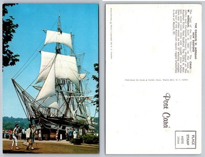 Charles W Morgan Whaling Ship Mystic CT Postcard