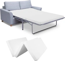 SUNYRISY Memory Foam Mattress Replacement &Washable Cover for Sleeper Sofa Couch