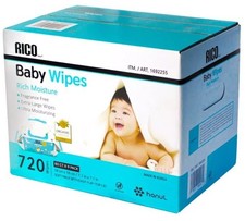 Rico Baby Wipes Soft Pack With Easy Flip-Top Lid Ultra Moisturizing, 720-Count