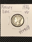 1936 Mercury Dime  VG