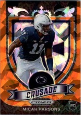 2021 Panini Prizm Draft Picks Prizms Orange Ice #175 Micah Parsons C - FB