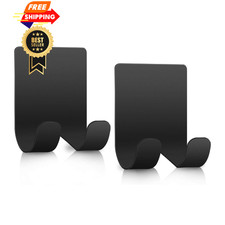 Oudesi 2 Pack Adhesive Razor Holder Shaver Hook Hanger Stand 2 Pack, Black